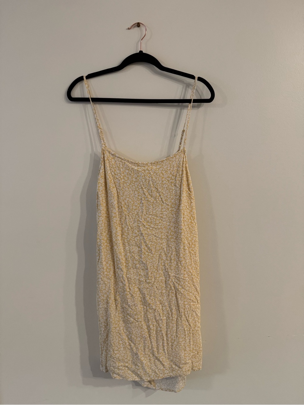 American Eagle Outfitters Pale Yellow Floral Slip Dress